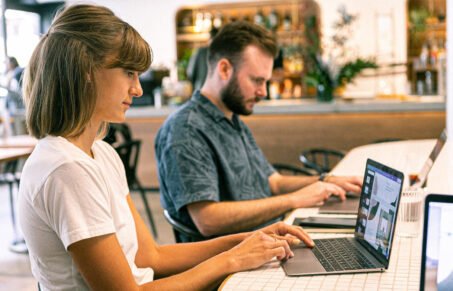 two-office-people-are-working